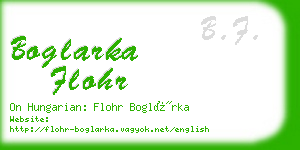 boglarka flohr business card